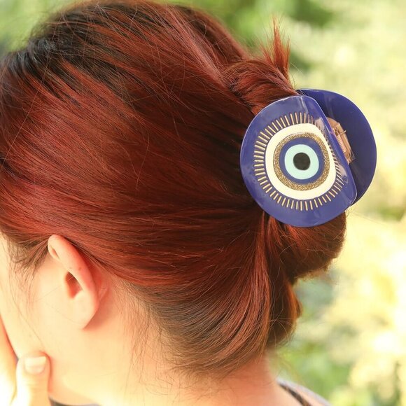 Evil Eye Hair Claw Acetate Hair Clip Gift for Women Stylish Hair Accessory
